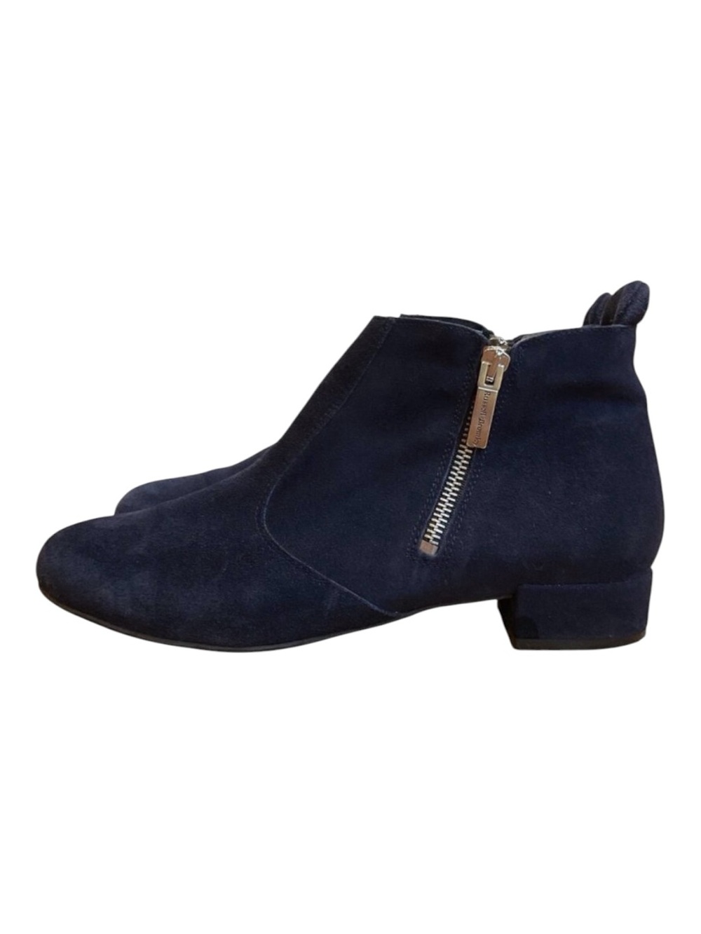 Russell & Bromley Navy Suede Ankle Boot dark blue suede size 41 Spain design lux